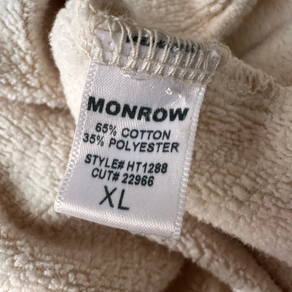 Monrow Women's Reverse Mix Teddy Fleece Sweatshirt W/Side Zipper